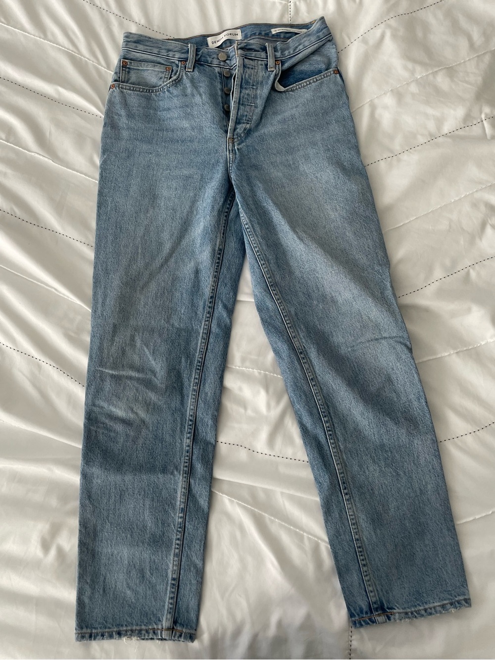 Denim Forum 90s Boyfriend High Loose Light Blue Jeans
